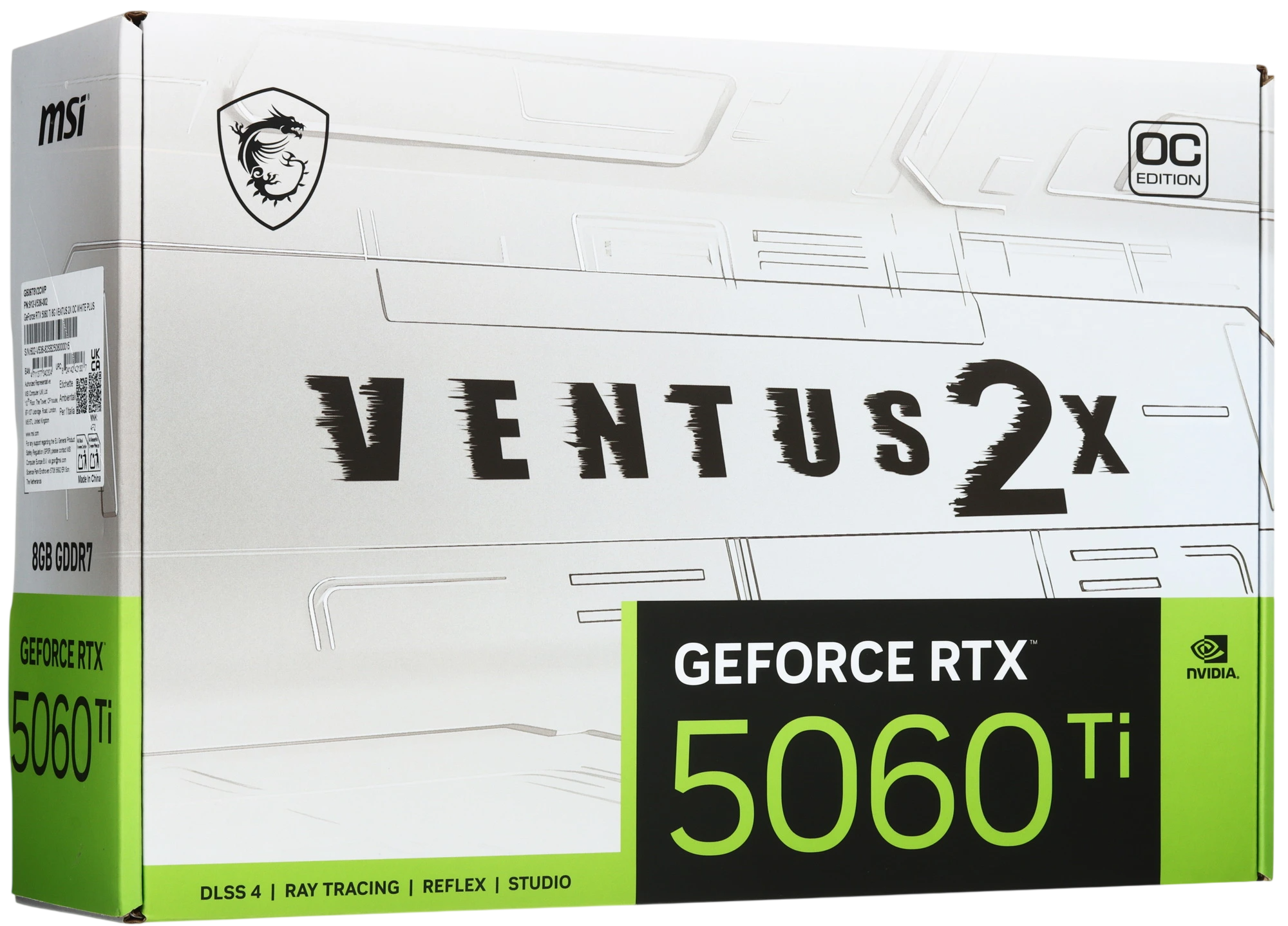 MSI GeForce RTX 5060 Ti VENTUS 2X OC WHITE PLUS