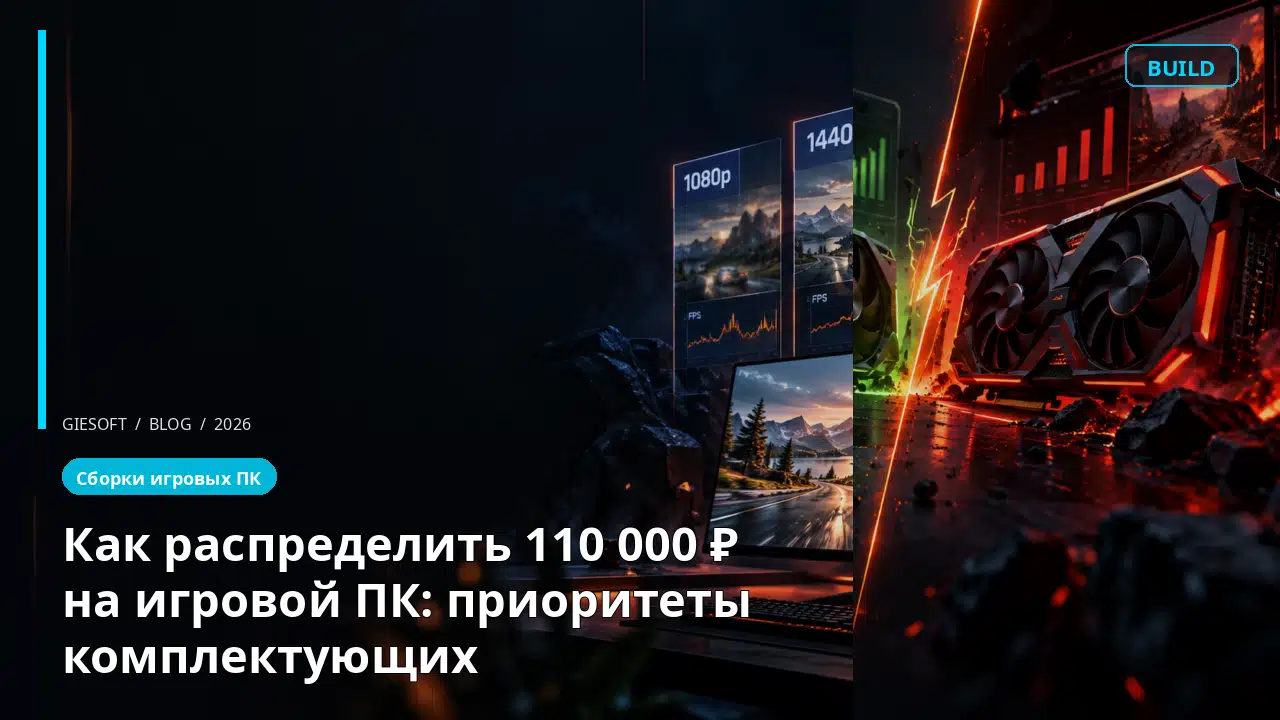 Как распределить 110 000 ₽ на игровой ПК: приоритеты комплектующих
