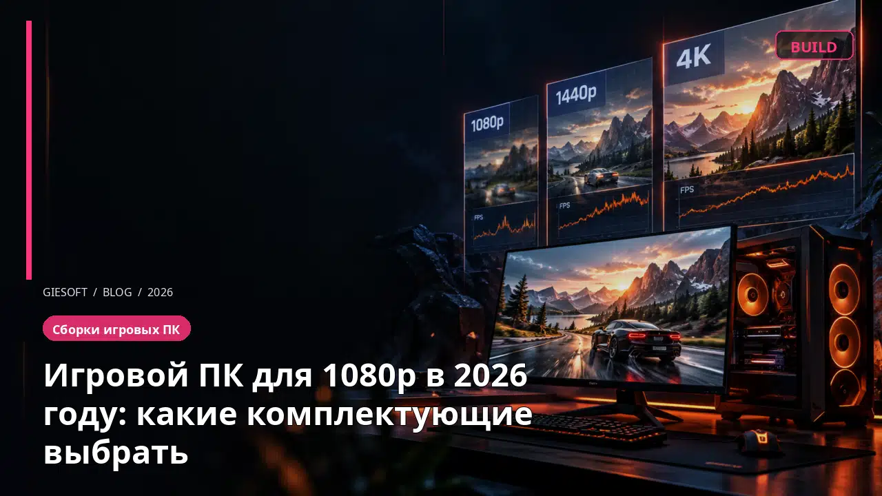 Игровой ПК для 1080p в 2026 году: какие комплектующие выбрать