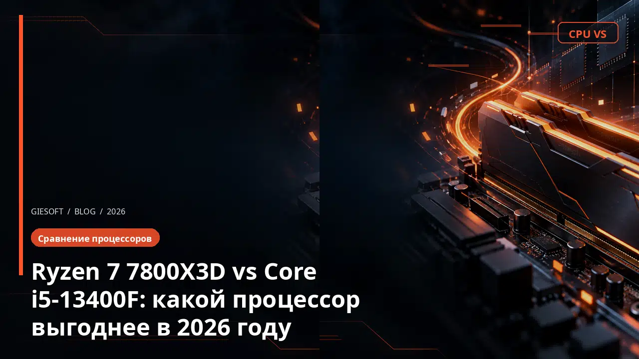 Ryzen 7 7800X3D vs Core i5-13400F: какой процессор выгоднее в 2026 году