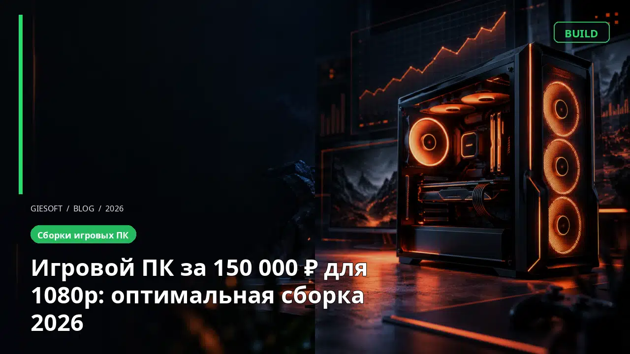 Игровой ПК за 150 000 ₽ для 1080p: оптимальная сборка 2026