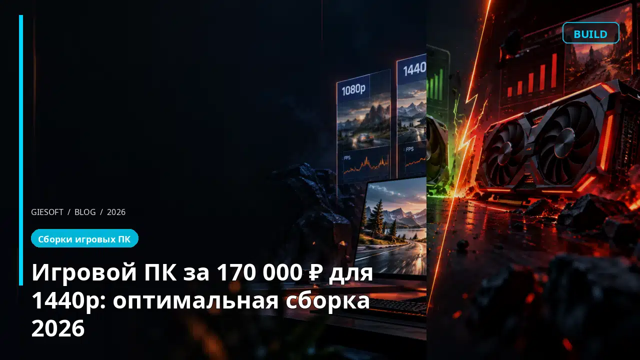 Игровой ПК за 170 000 ₽ для 1440p: оптимальная сборка 2026