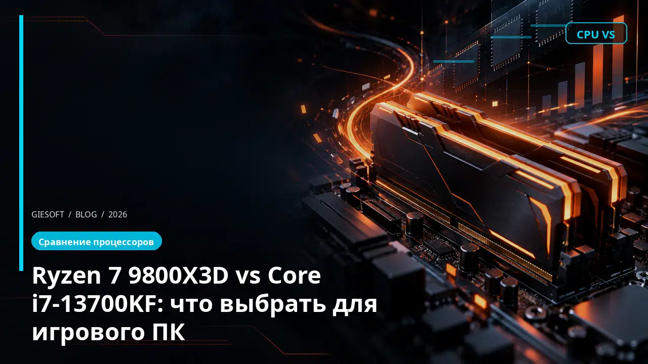Ryzen 7 9800X3D vs Core i7-13700KF: что выбрать для игрового ПК