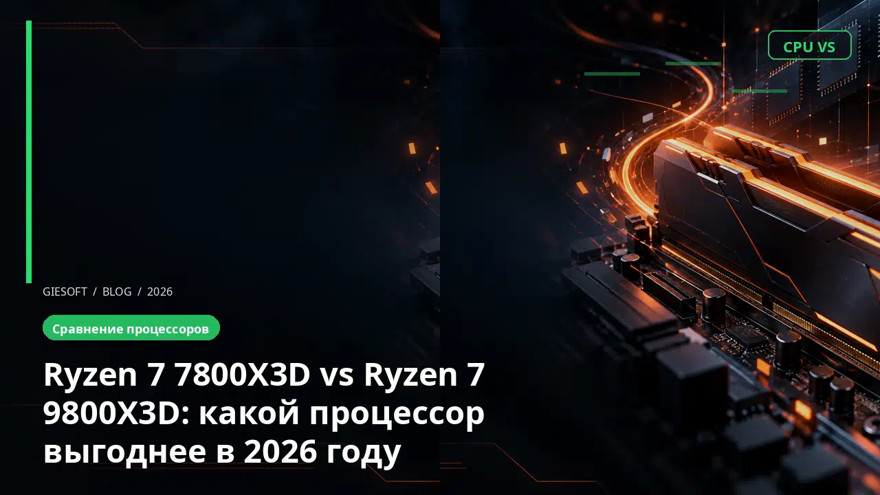 Ryzen 7 7800X3D vs Ryzen 7 9800X3D: какой процессор выгоднее в 2026 году