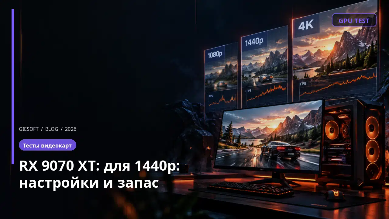 RX 9070 XT: для 1440p: настройки и запас
