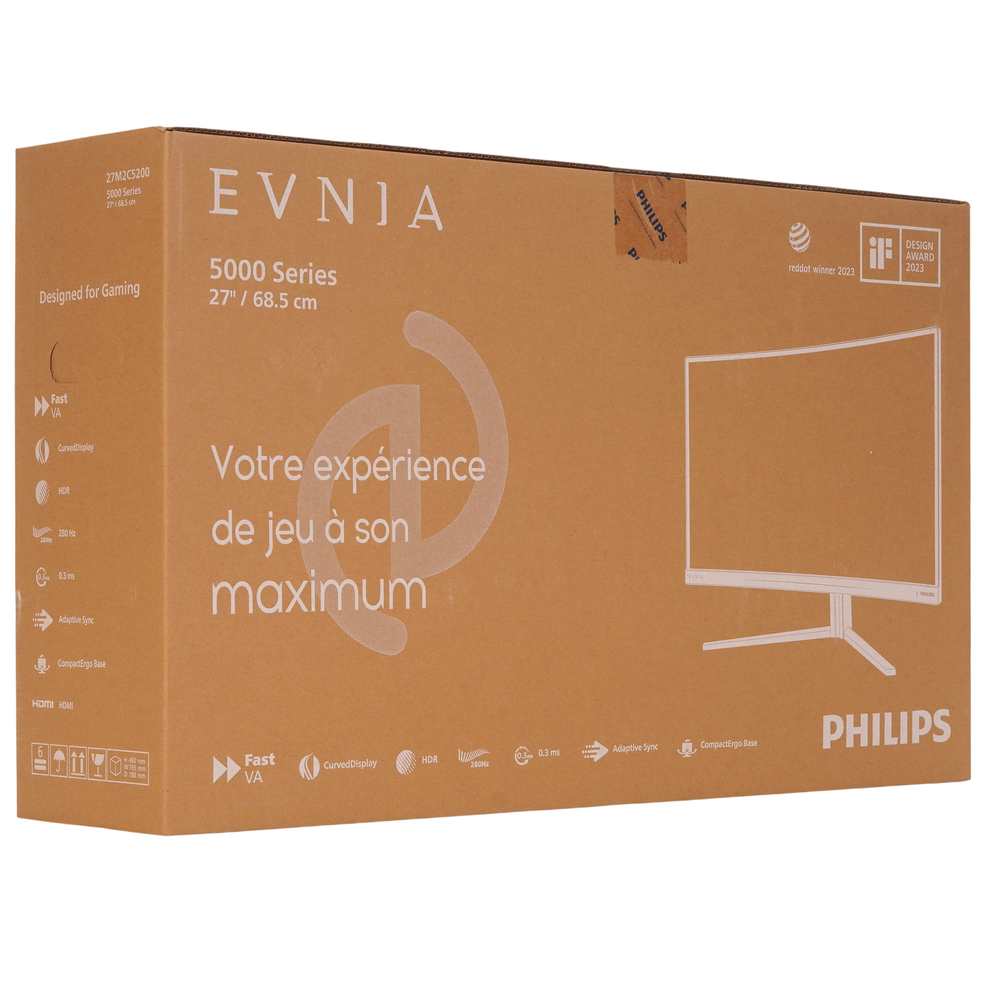27 Монитор Philips 27M2C5200W серый