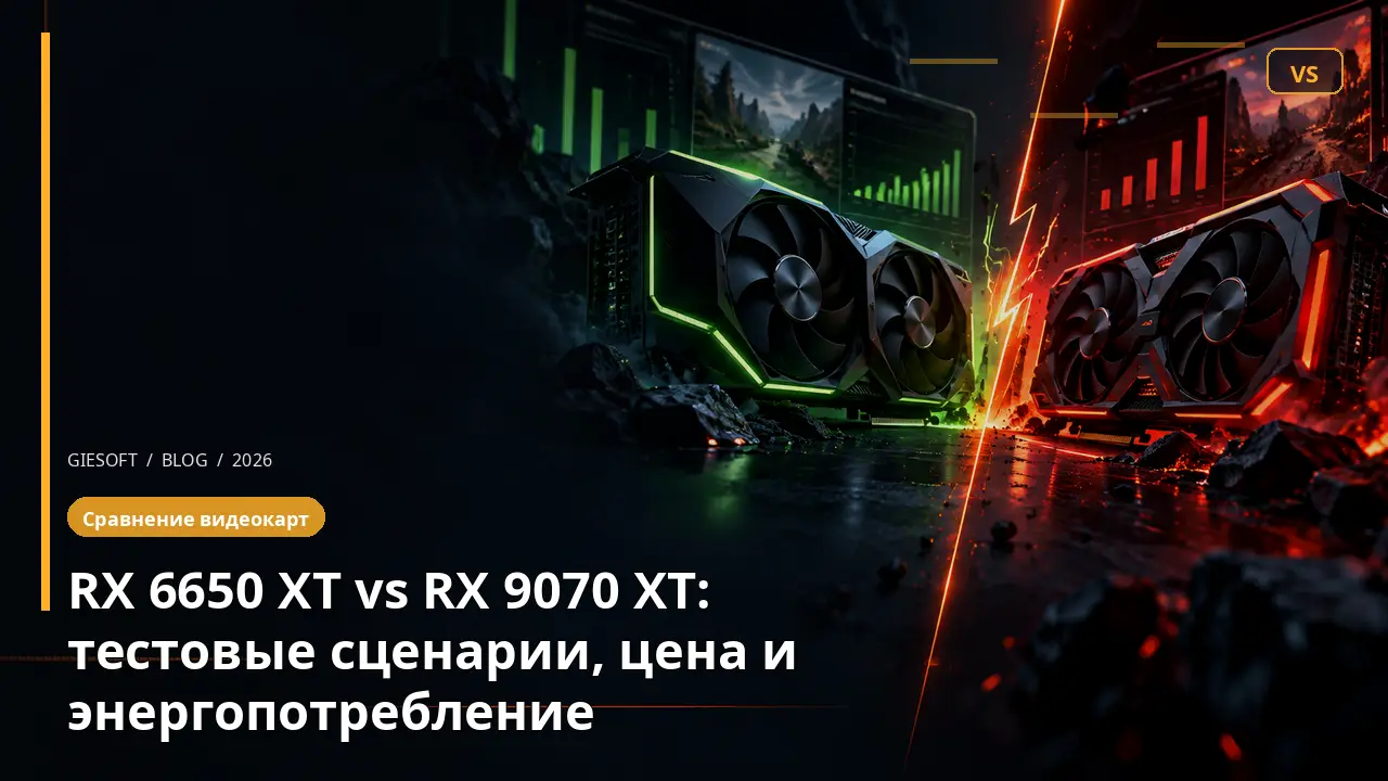 RX 6650 XT vs RX 9070 XT: тестовые сценарии, цена и энергопотребление