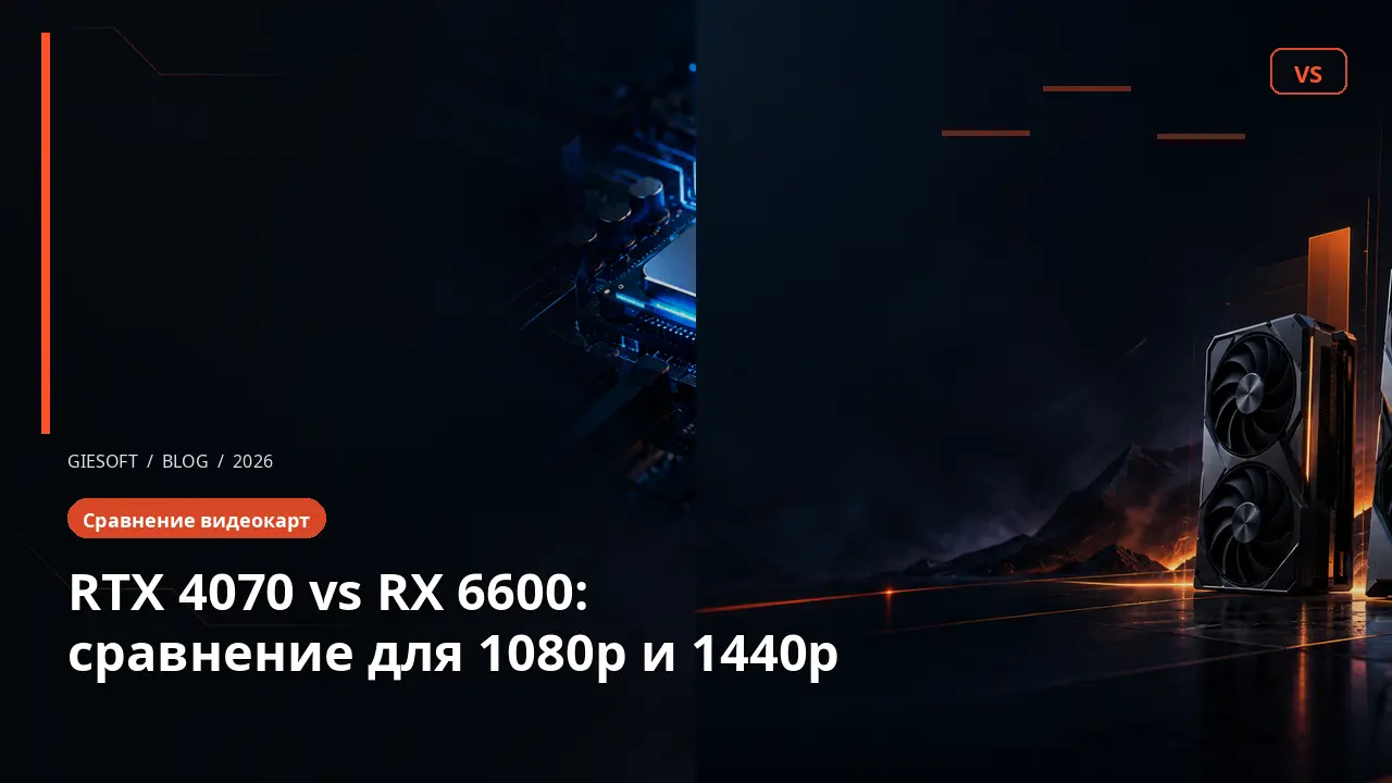 RTX 4070 vs RX 6600: сравнение для 1080p и 1440p