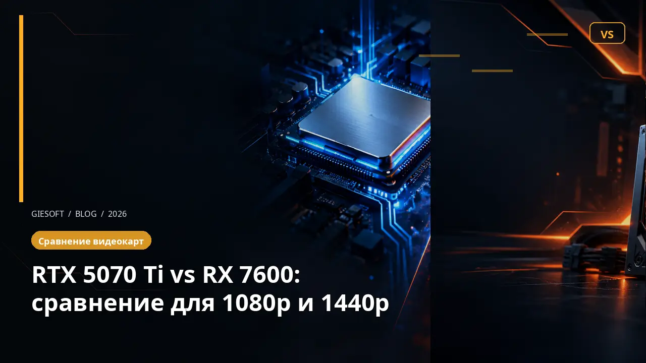 RTX 5070 Ti vs RX 7600: сравнение для 1080p и 1440p