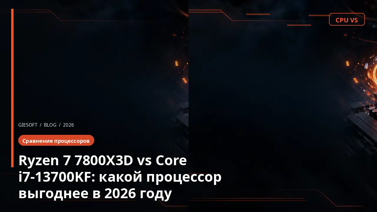 Ryzen 7 7800X3D vs Core i7-13700KF: какой процессор выгоднее в 2026 году