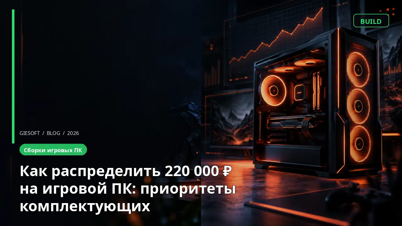Как распределить 220 000 ₽ на игровой ПК: приоритеты комплектующих