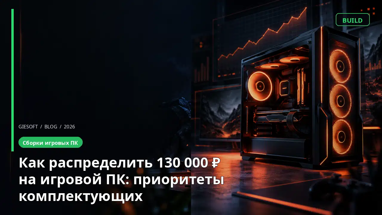 Как распределить 130 000 ₽ на игровой ПК: приоритеты комплектующих