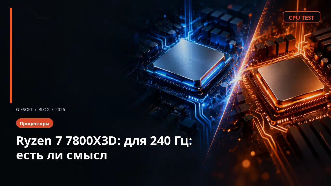 Ryzen 7 7800X3D: для 240 Гц: есть ли смысл