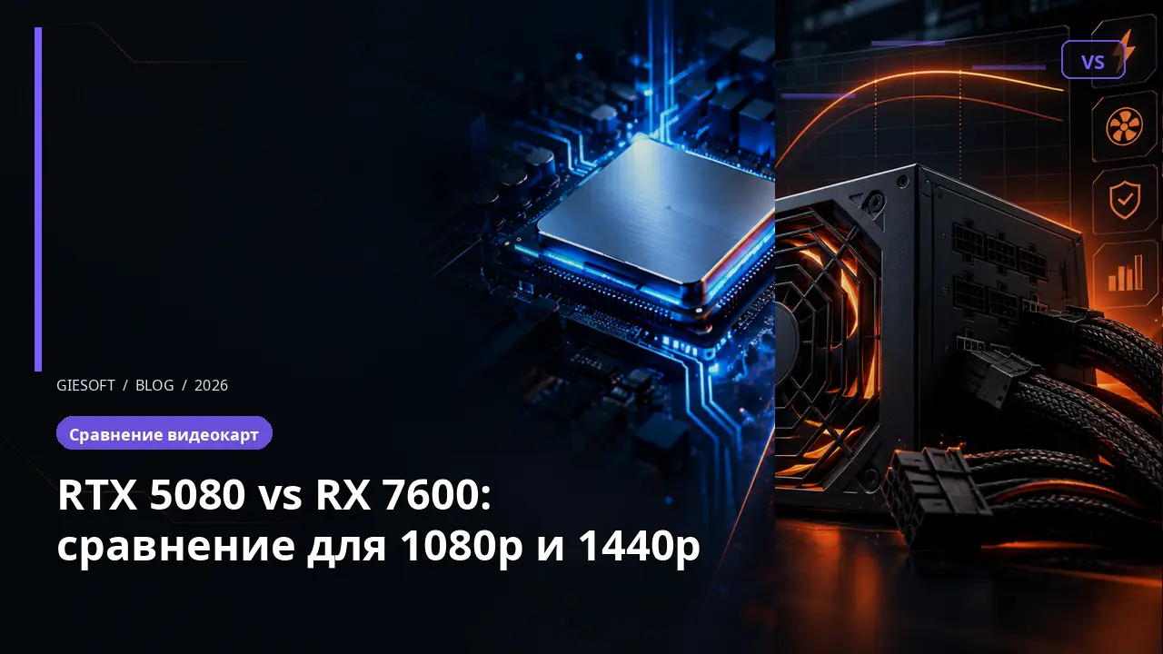 RTX 5080 vs RX 7600: сравнение для 1080p и 1440p