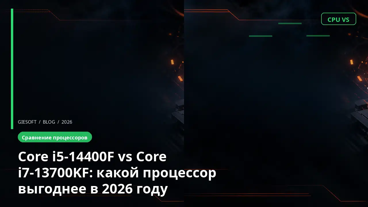 Core i5-14400F vs Core i7-13700KF: какой процессор выгоднее в 2026 году