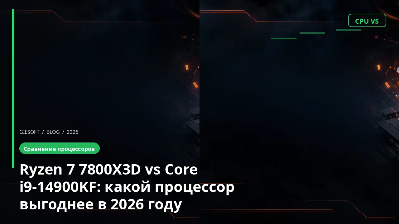 Ryzen 7 7800X3D vs Core i9-14900KF: какой процессор выгоднее в 2026 году