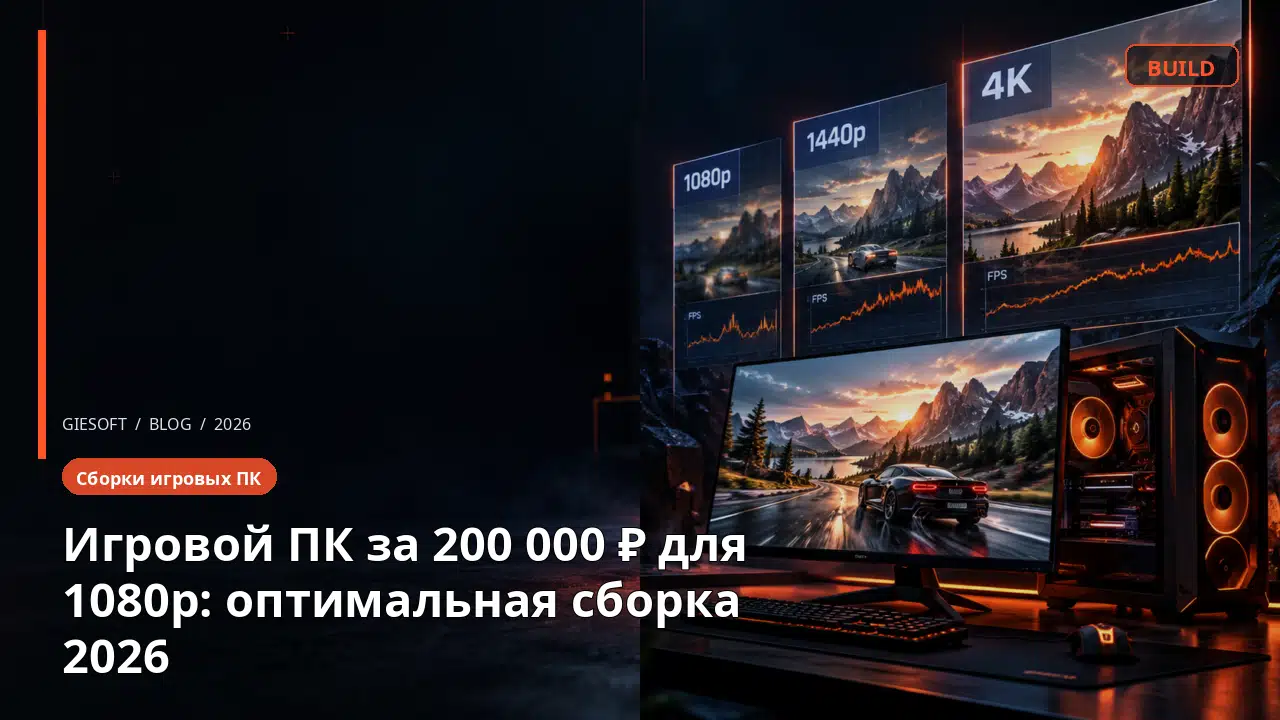 Игровой ПК за 200 000 ₽ для 1080p: оптимальная сборка 2026