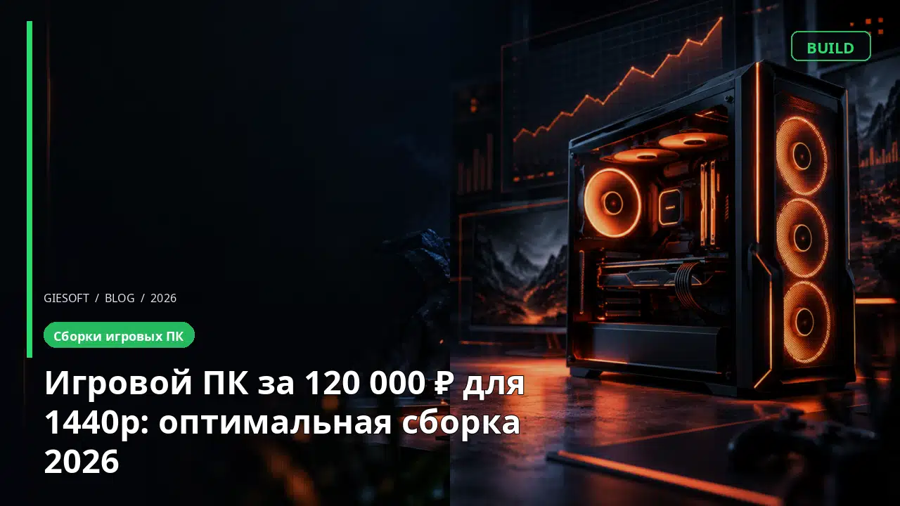 Игровой ПК за 120 000 ₽ для 1440p: оптимальная сборка 2026