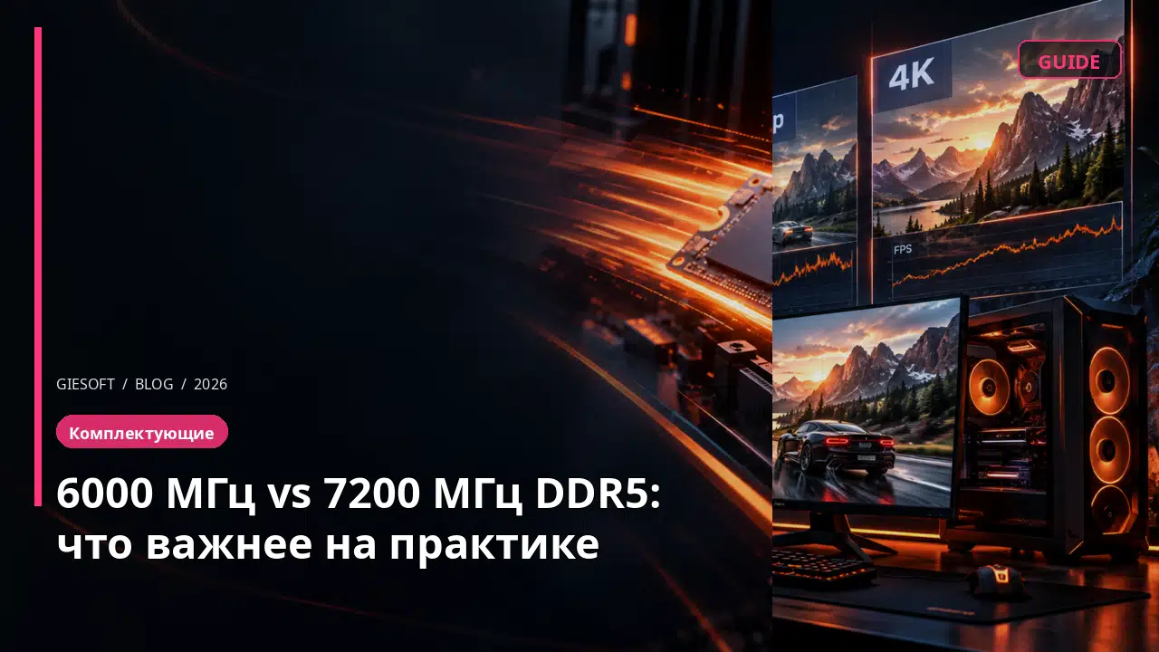 6000 МГц vs 7200 МГц DDR5: что важнее на практике