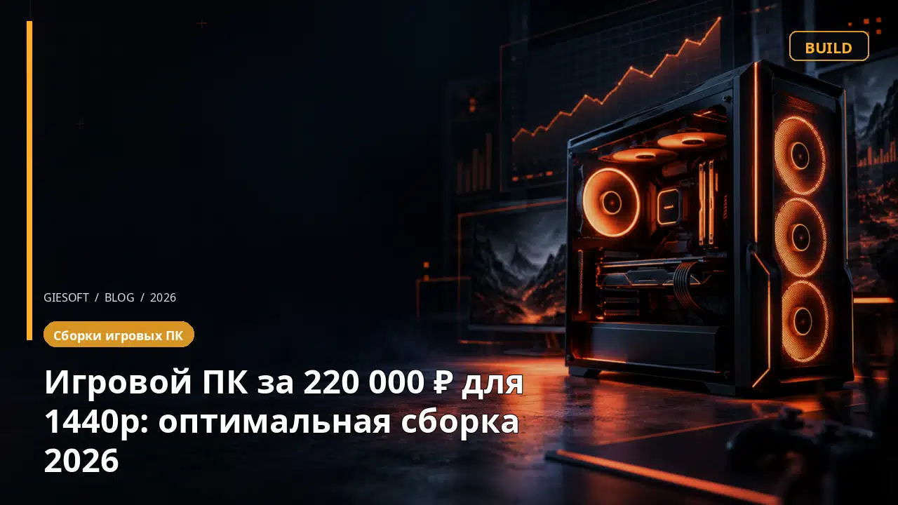 Игровой ПК за 220 000 ₽ для 1440p: оптимальная сборка 2026