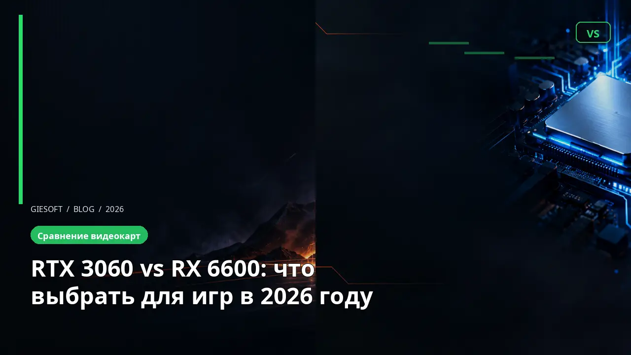 RTX 3060 vs RX 6600: что выбрать для игр в 2026 году