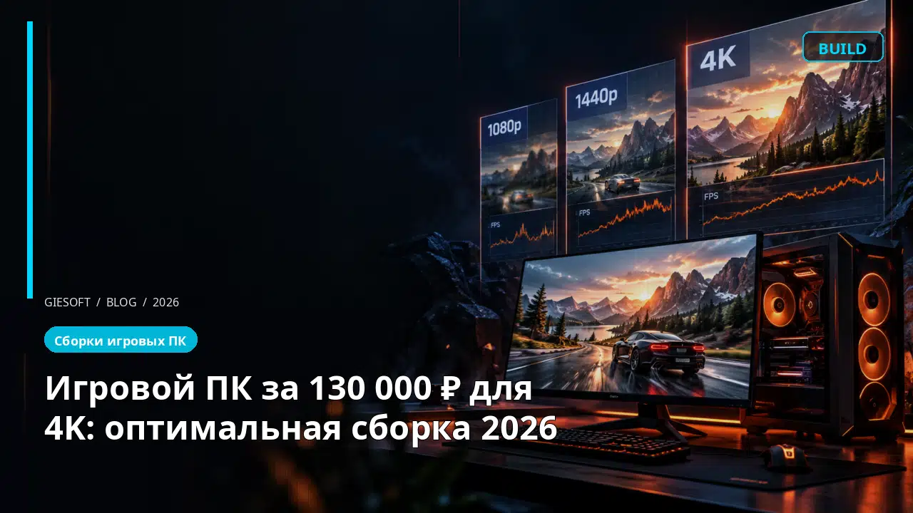 Игровой ПК за 130 000 ₽ для 4K: оптимальная сборка 2026