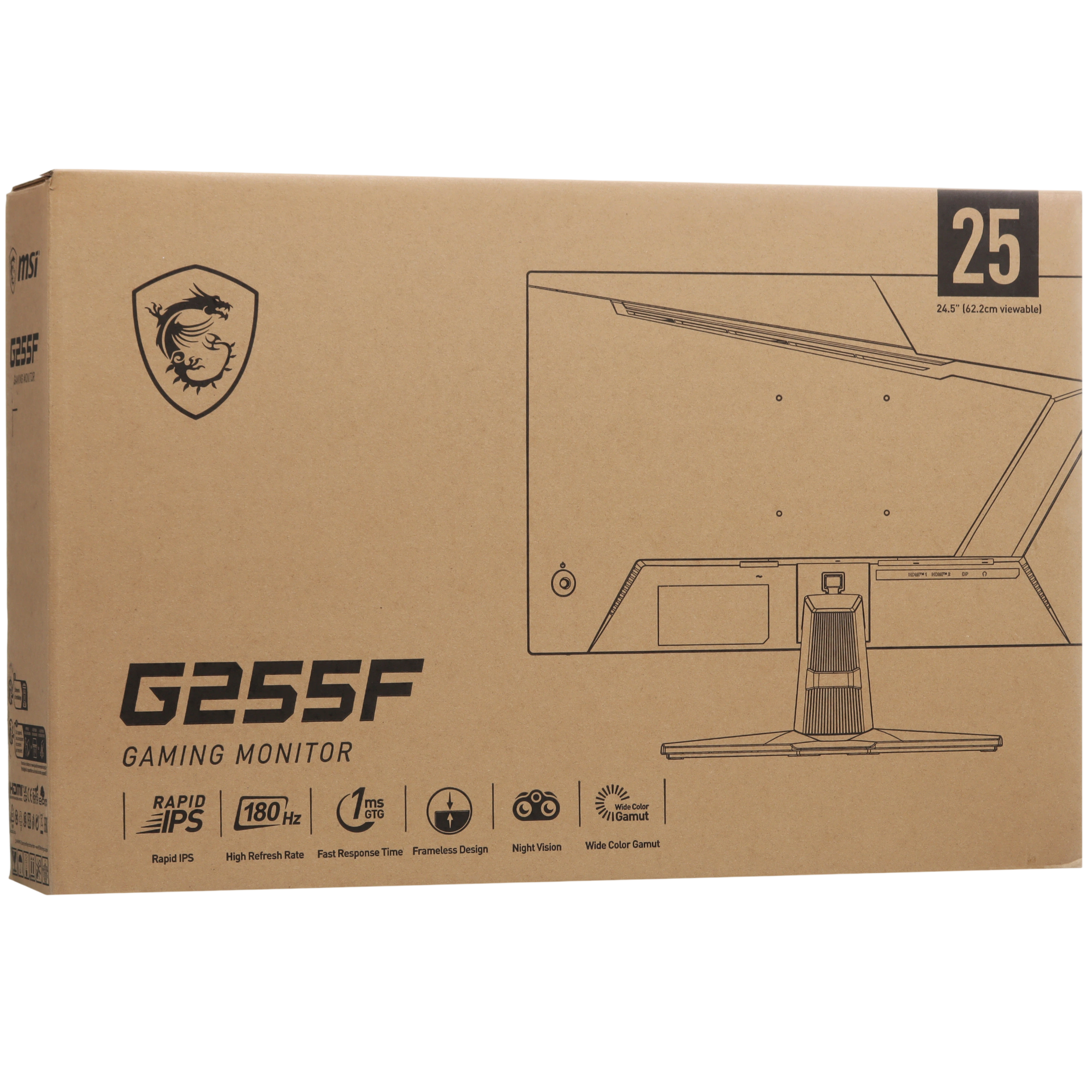 24.5 Монитор MSI G255F черный