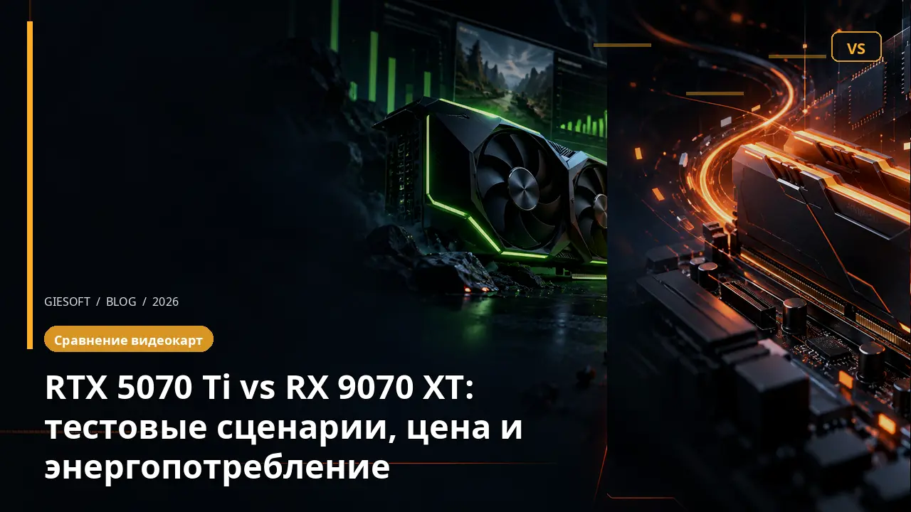 RTX 5070 Ti vs RX 9070 XT: тестовые сценарии, цена и энергопотребление