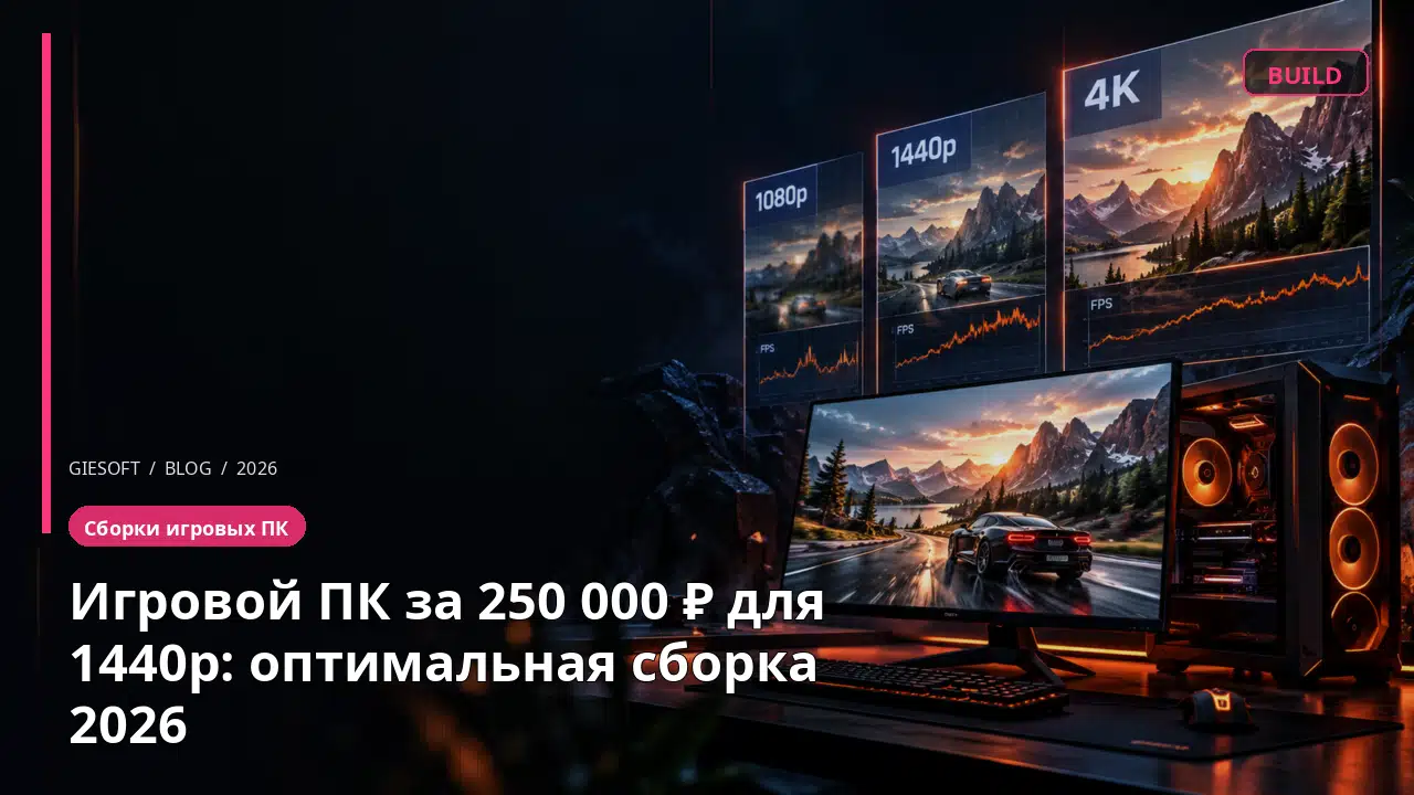 Игровой ПК за 250 000 ₽ для 1440p: оптимальная сборка 2026