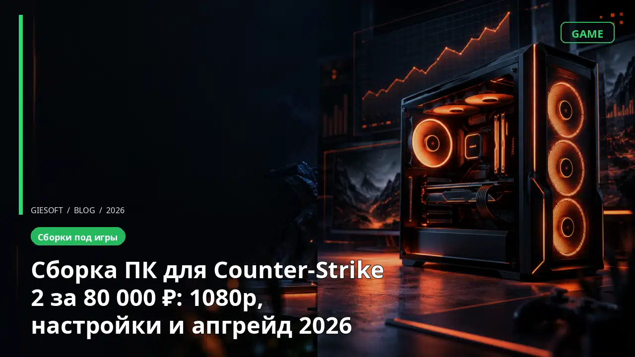 Сборка ПК для Counter-Strike 2 за 80 000 ₽: 1080p, настройки и апгрейд 2026