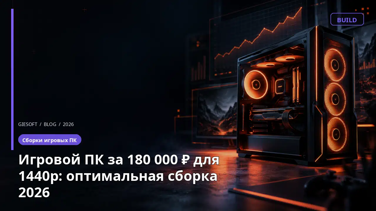 Игровой ПК за 180 000 ₽ для 1440p: оптимальная сборка 2026