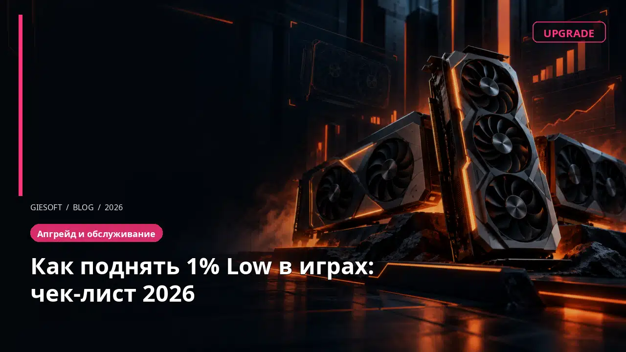 Как поднять 1% Low в играх: чек-лист 2026