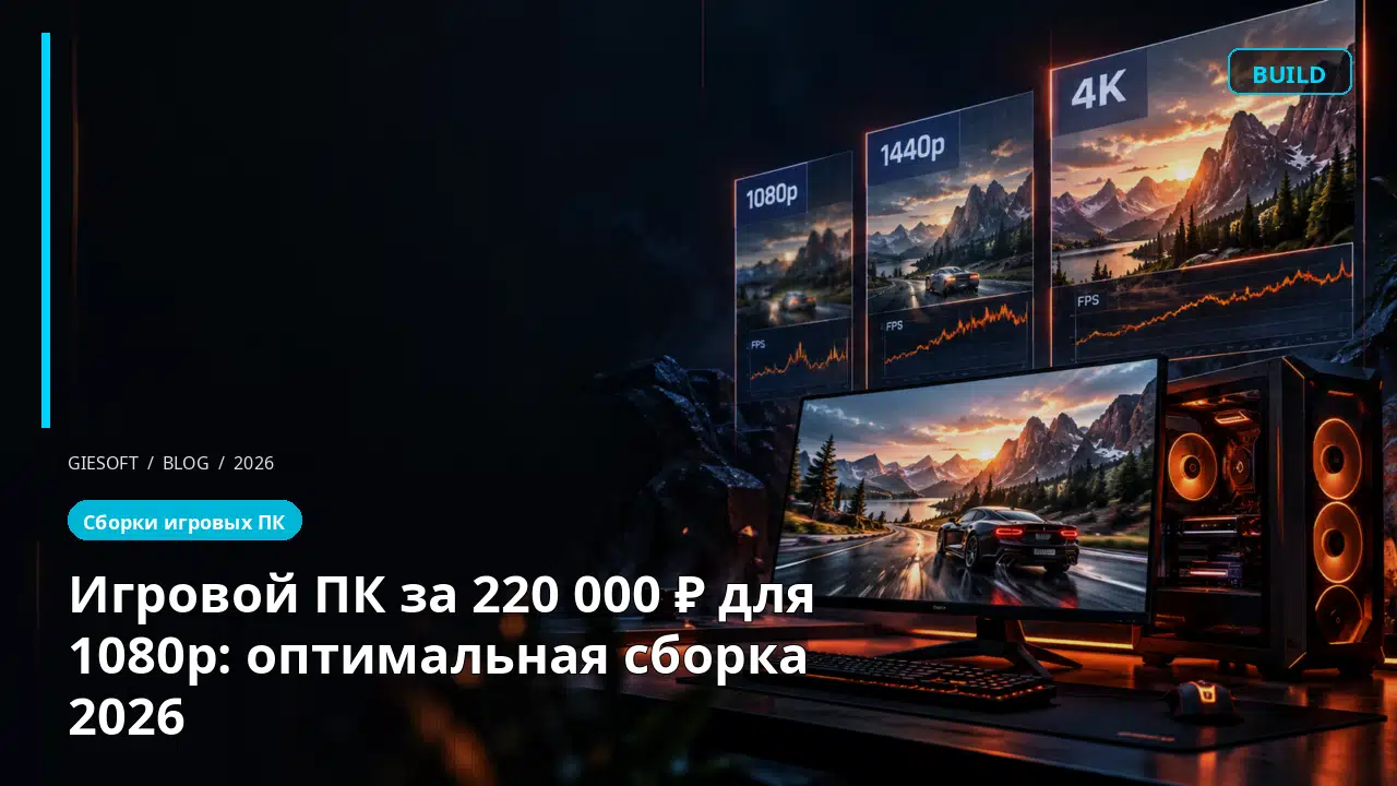 Игровой ПК за 220 000 ₽ для 1080p: оптимальная сборка 2026