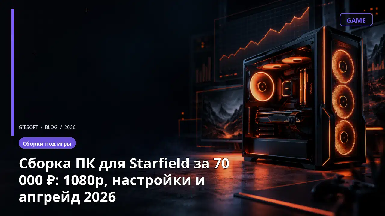 Сборка ПК для Starfield за 70 000 ₽: 1080p, настройки и апгрейд 2026