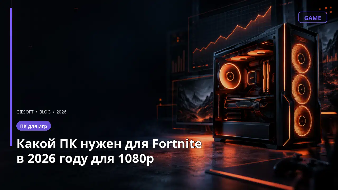 Какой ПК нужен для Fortnite в 2026 году для 1080p