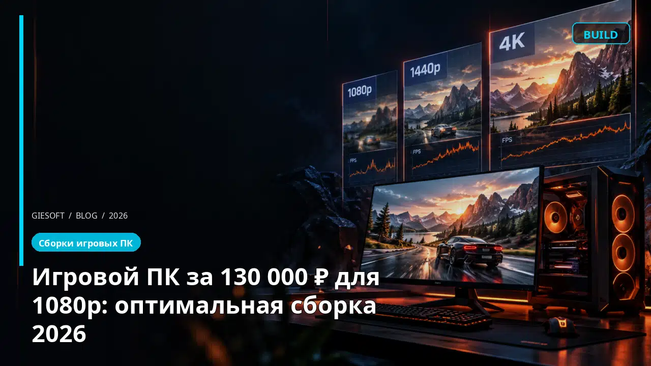 Игровой ПК за 130 000 ₽ для 1080p: оптимальная сборка 2026