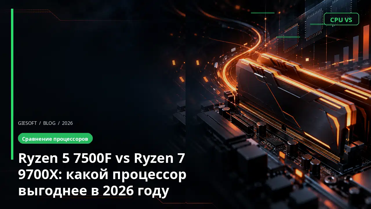 Ryzen 5 7500F vs Ryzen 7 9700X: какой процессор выгоднее в 2026 году