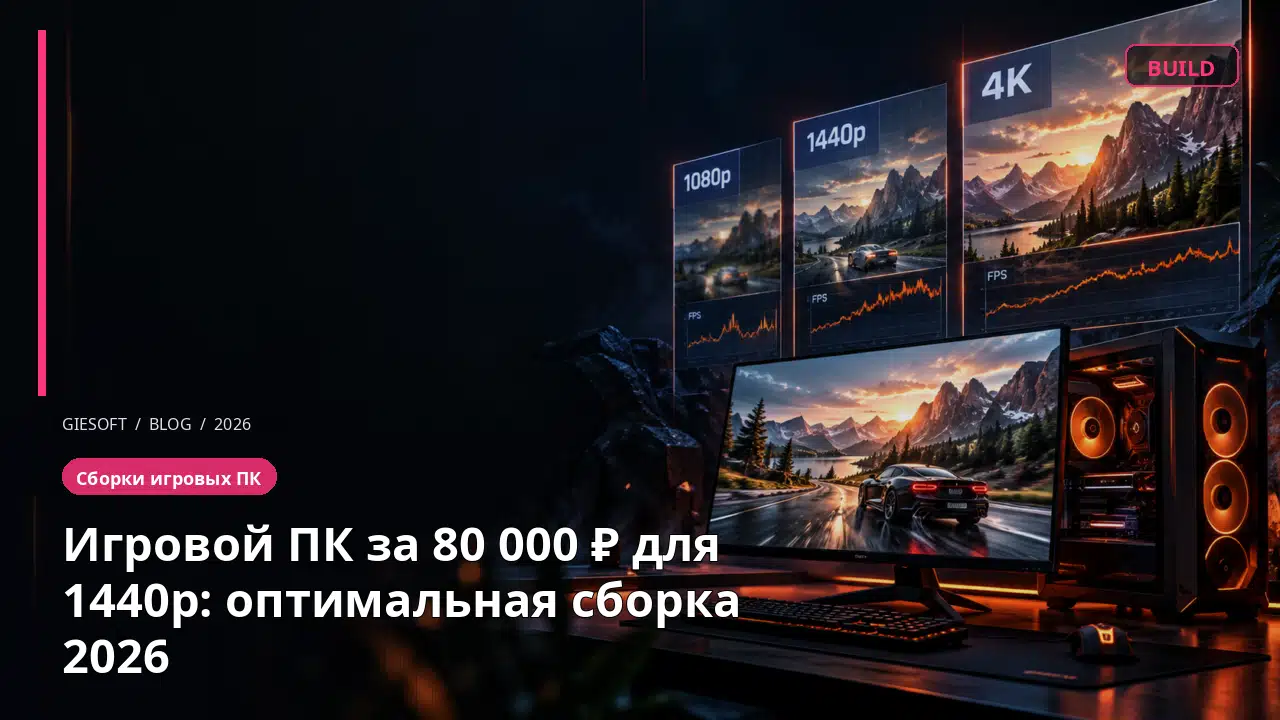 Игровой ПК за 80 000 ₽ для 1440p: оптимальная сборка 2026