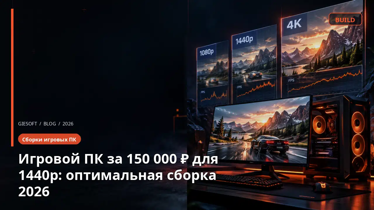 Игровой ПК за 150 000 ₽ для 1440p: оптимальная сборка 2026