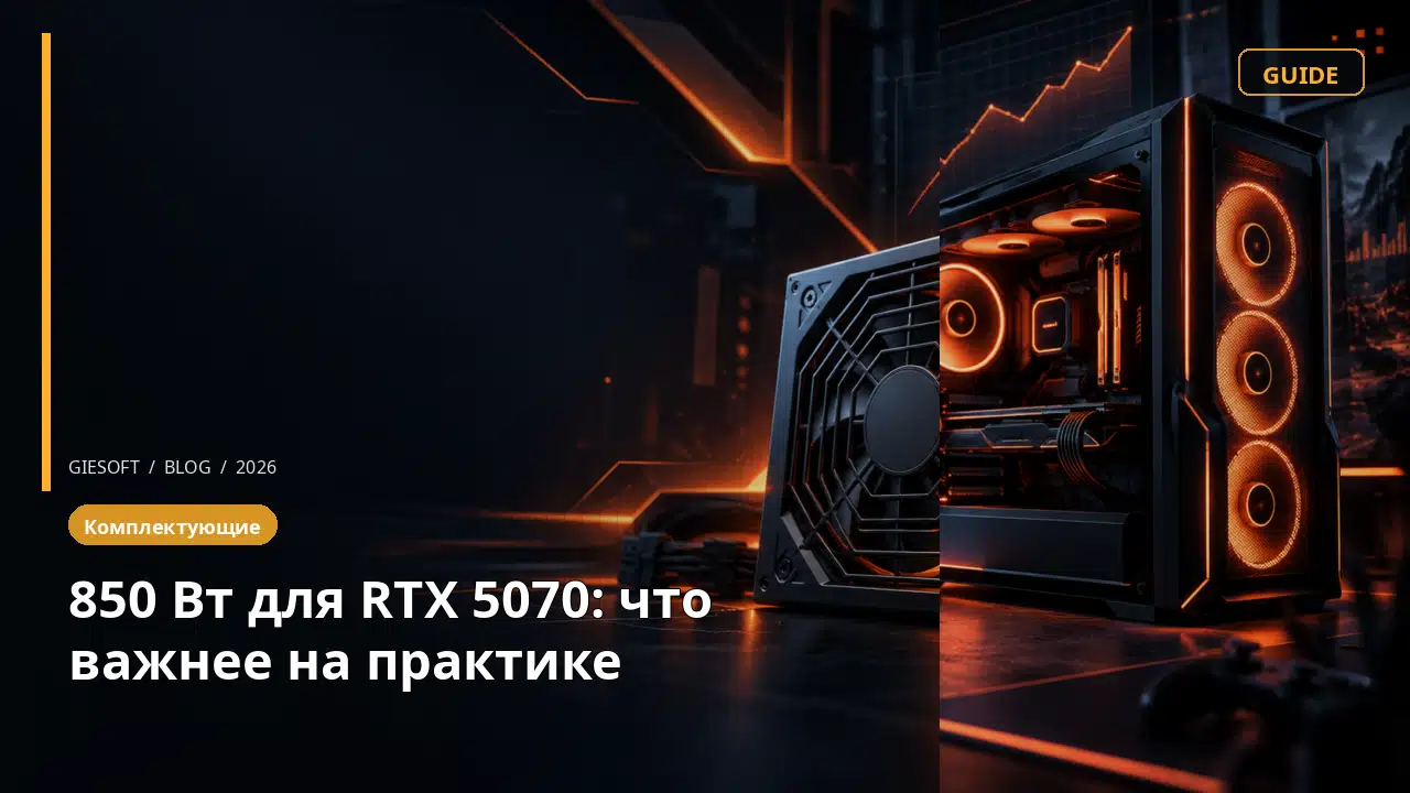 850 Вт для RTX 5070: что важнее на практике