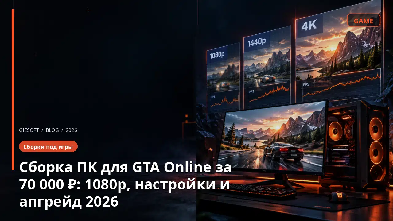 Сборка ПК для GTA Online за 70 000 ₽: 1080p, настройки и апгрейд 2026