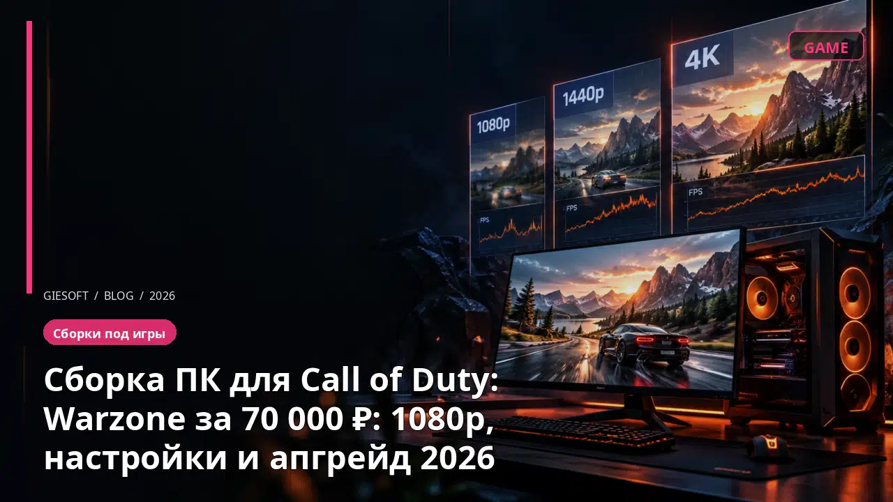 Сборка ПК для Call of Duty: Warzone за 70 000 ₽: 1080p, настройки и апгрейд 2026