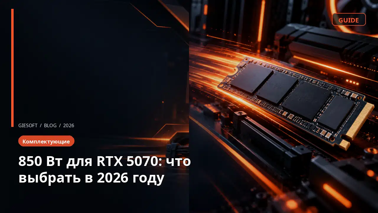 850 Вт для RTX 5070: что выбрать в 2026 году