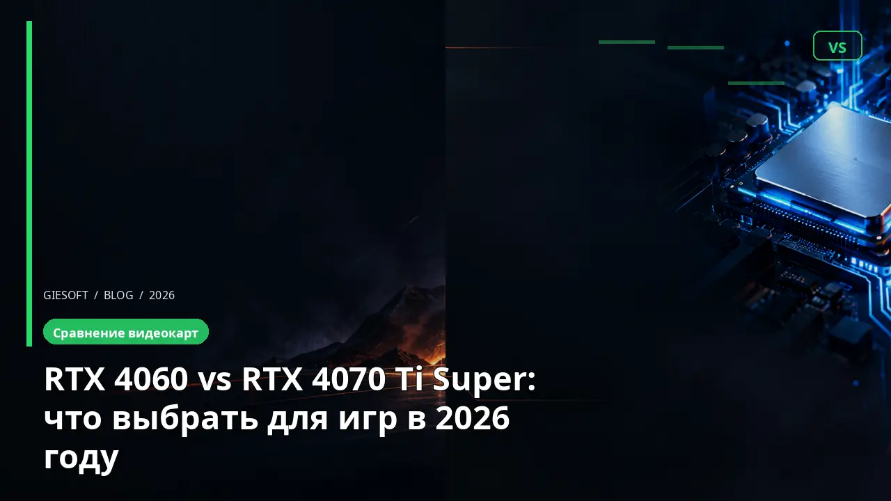 RTX 4060 vs RTX 4070 Ti Super: что выбрать для игр в 2026 году