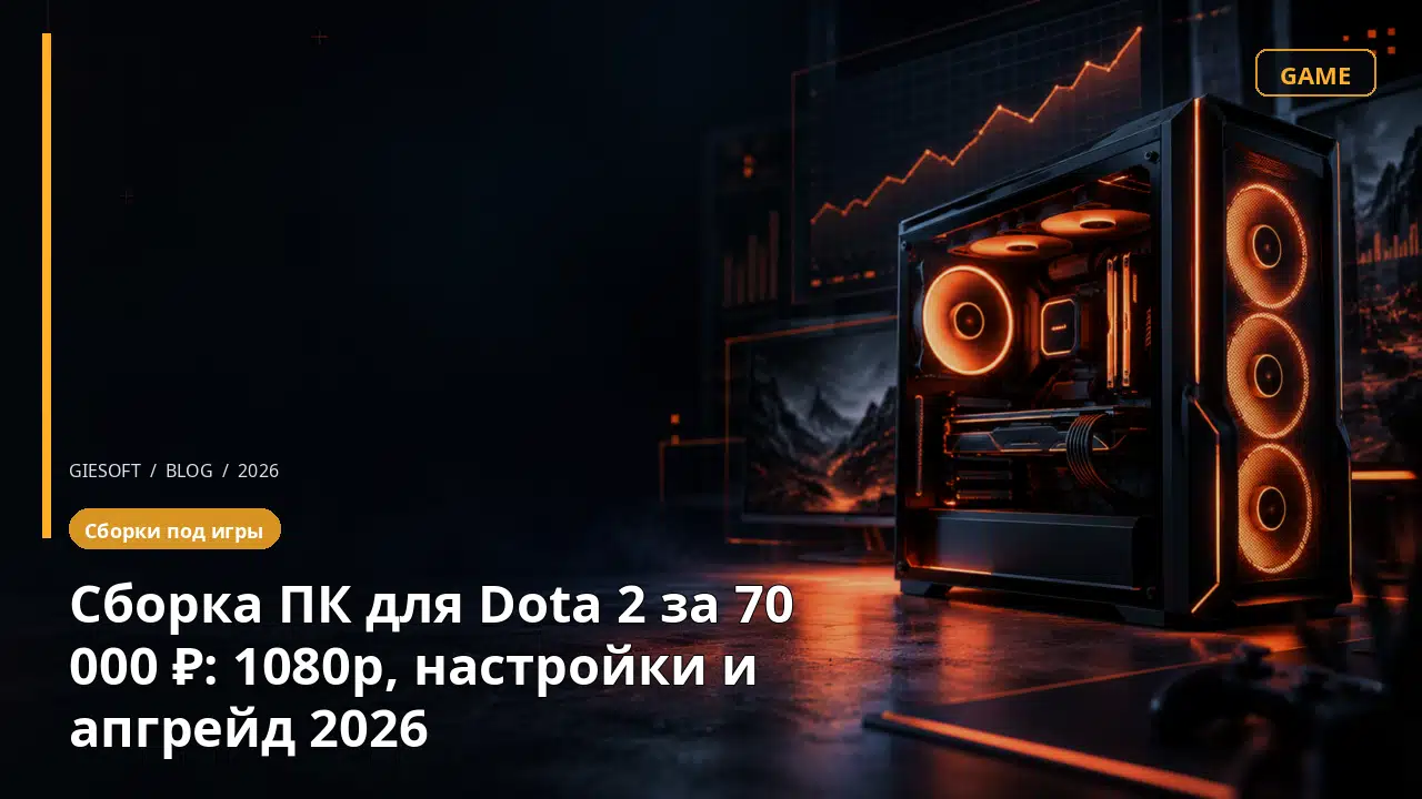 Сборка ПК для Dota 2 за 70 000 ₽: 1080p, настройки и апгрейд 2026