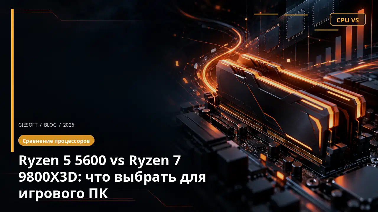 Ryzen 5 5600 vs Ryzen 7 9800X3D: что выбрать для игрового ПК