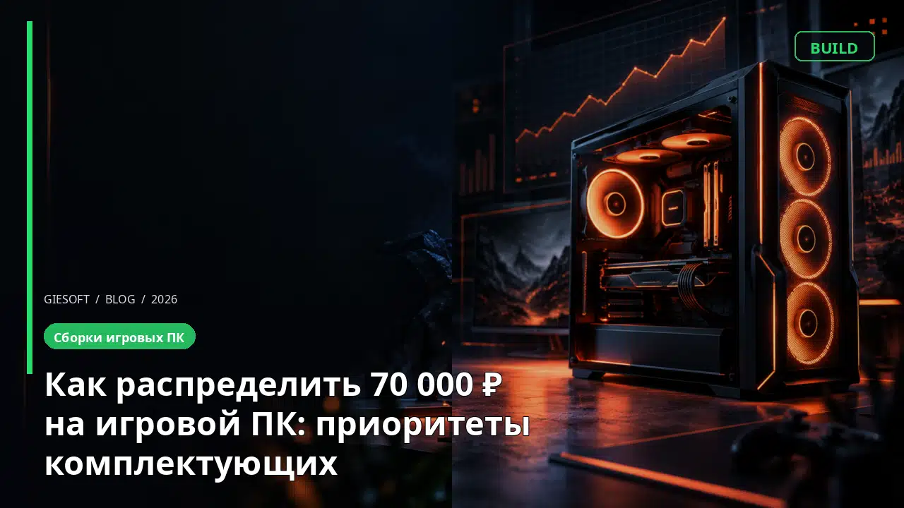 Как распределить 70 000 ₽ на игровой ПК: приоритеты комплектующих