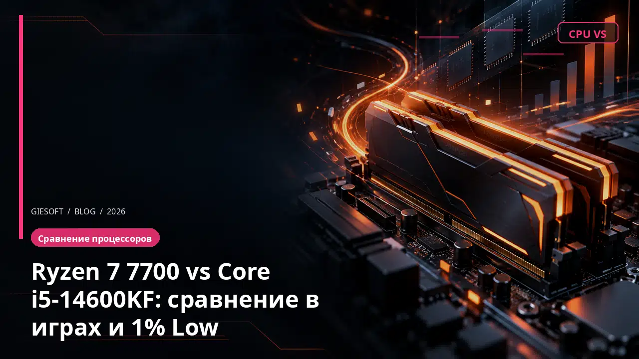 Ryzen 7 7700 vs Core i5-14600KF: сравнение в играх и 1% Low