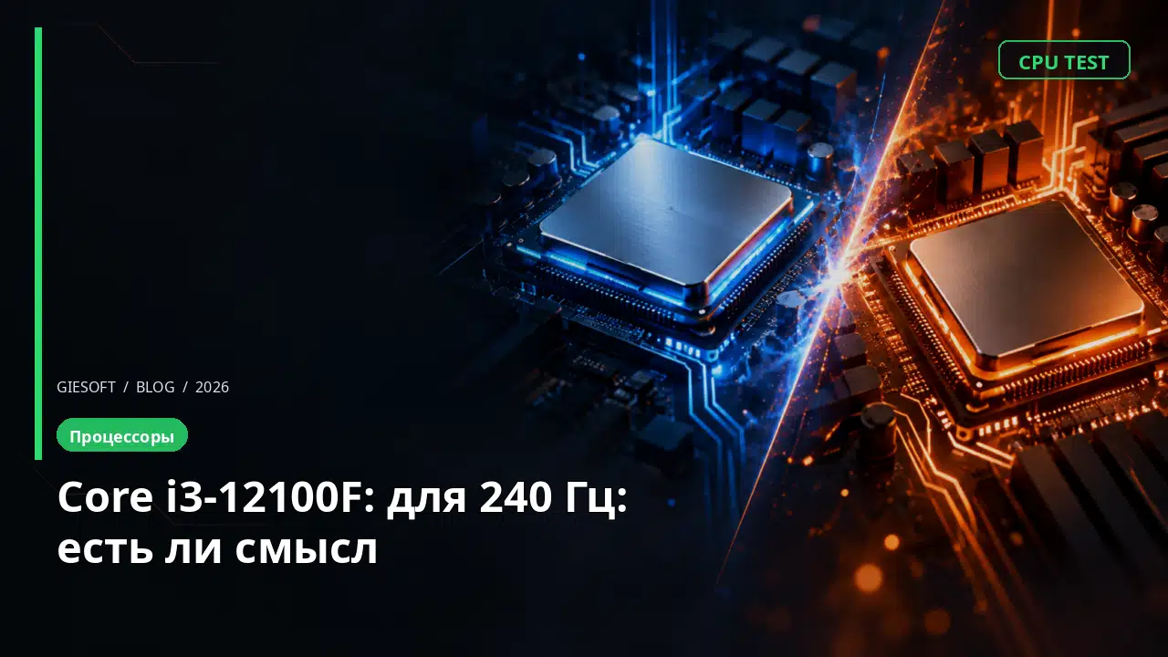 Core i3-12100F: для 240 Гц: есть ли смысл