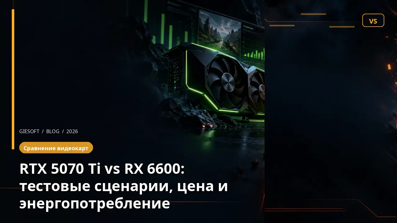 RTX 5070 Ti vs RX 6600: тестовые сценарии, цена и энергопотребление